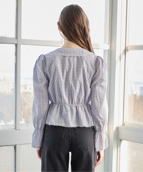 etre loin(エトルワン)の「フロントリボンブラウス / Front ribbon blouse(シャツ/ブラウス・レディース・ホワイト/グレー/ブラウン・M)」の21枚目の写真