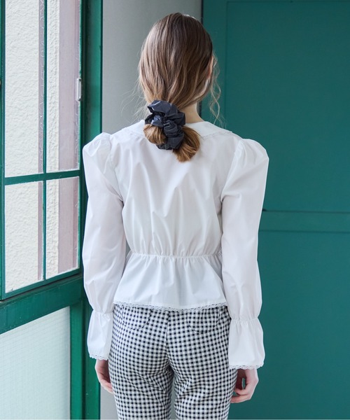 etre loin(エトルワン)の「フロントリボンブラウス / Front ribbon blouse(シャツ/ブラウス・レディース・ホワイト/グレー/ブラウン・M)」の13枚目の写真