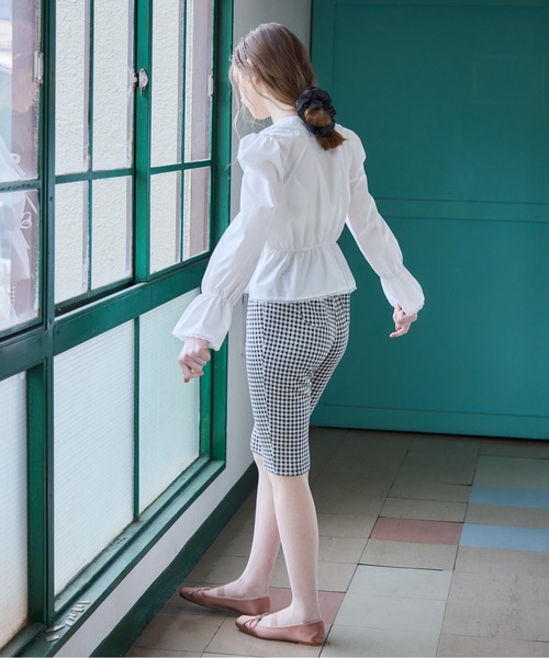 etre loin(エトルワン)の「フロントリボンブラウス / Front ribbon blouse(シャツ/ブラウス・レディース・ホワイト/グレー/ブラウン・M)」の8枚目の写真