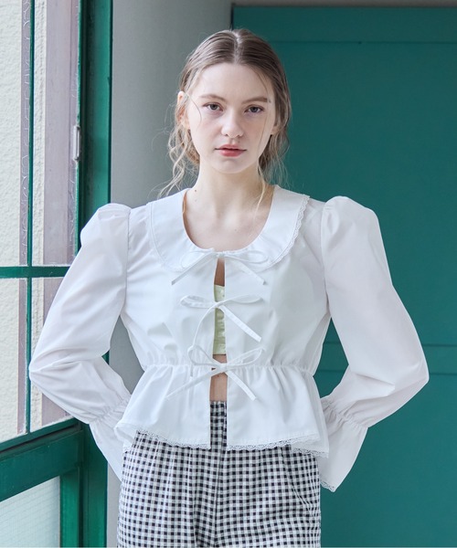 フロントリボンブラウス / Front ribbon blouse（シャツ/ブラウス
