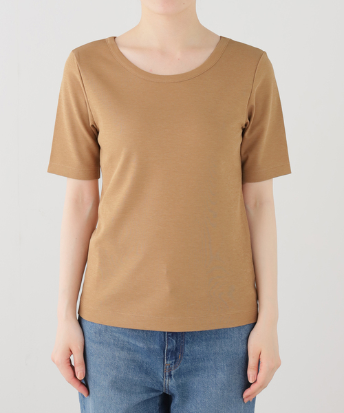 La TOTALITE(ラトータリテ)の「【洗える】接触冷感クルーネックカットソー(Tシャツ/カットソー・レディース・チャコールグレー/キャメル/ホワイト・FREE)」の15枚目の写真