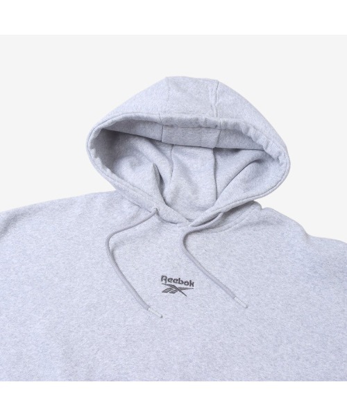 Reebok(リーボック)の「ワードローブ エッセンシャル クロップド フーディー / WARDROBE ESSENTIALS CROPPED HOODIE(パーカー・レディース・グレー・X-SMALL/SMALL/MEDIUM/LARGE)」の5枚目の写真