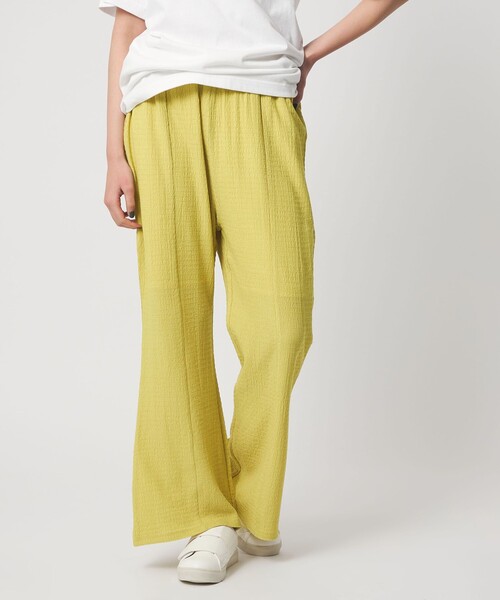 CITEN（シテン）の「＜CITEN＞イージーフレアパンツ（その他パンツ・レディース・イエロー/ダークブラウン/ブラック・L/S/M）」の3枚目の写真