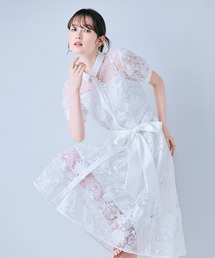 レース ワンピース ブラウス シャツワンピース」に該当する