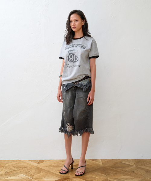 THEVINYLHOUSE(ザバイニルハウス)の「DESTROYED DENIM SHORTS BLACK(その他パンツ・メンズ・その他・SMALL/MEDIUM/LARGE)」の6枚目の写真