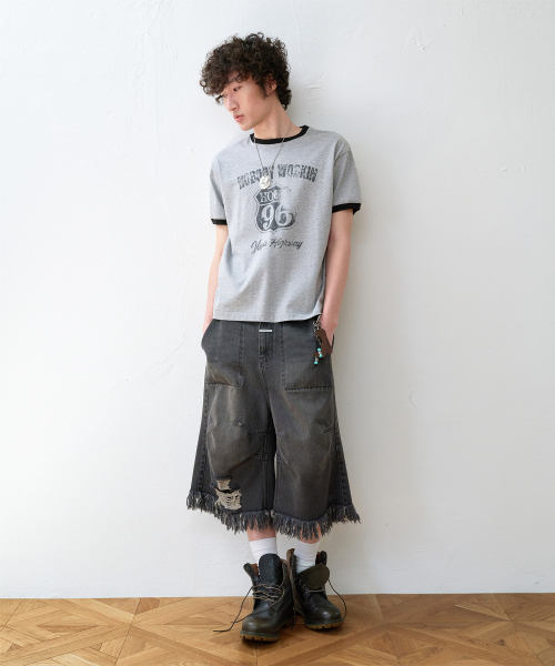 THEVINYLHOUSE(ザバイニルハウス)の「DESTROYED DENIM SHORTS BLACK(その他パンツ・メンズ・その他・SMALL/MEDIUM/LARGE)」の7枚目の写真