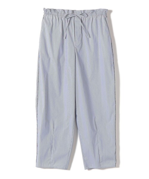 SHIPS（シップス）の「SHIPS Primary Navy Label:〈手洗い可能〉綿 ナイロン ストライプ パンツ（その他パンツ・レディース・ネイビー/レッド・36/38）」の2枚目の写真