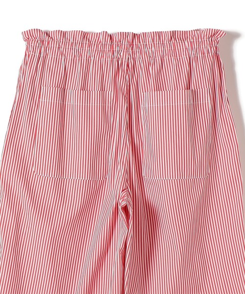 SHIPS（シップス）の「SHIPS Primary Navy Label:〈手洗い可能〉綿 ナイロン ストライプ パンツ（その他パンツ・レディース・ネイビー/レッド・36/38）」の4枚目の写真