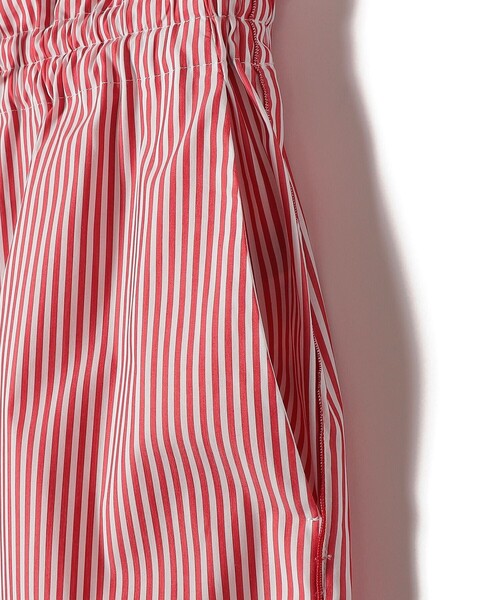 SHIPS（シップス）の「SHIPS Primary Navy Label:〈手洗い可能〉綿 ナイロン ストライプ パンツ（その他パンツ・レディース・ネイビー/レッド・36/38）」の3枚目の写真