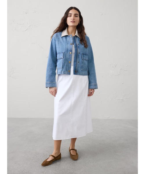 BANANA REPUBLIC FACTORY STORE(バナナリパブリック ファクトリーストア)の「BANANA REPUBLIC FACTORY STORE デニム バーン ジャケット(デニムジャケット・レディース・ライトインディゴブルー・M/S/XS/L)」の5枚目の写真