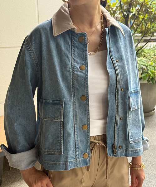 BANANA REPUBLIC FACTORY STORE(バナナリパブリック ファクトリーストア)の「BANANA REPUBLIC FACTORY STORE デニム バーン ジャケット(デニムジャケット・レディース・ライトインディゴブルー・M/S/XS/L)」の10枚目の写真