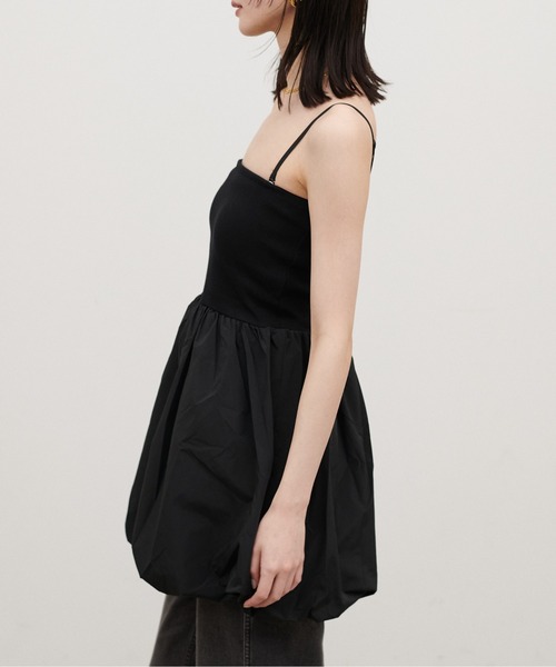 LARUTA（ラルータ）の「【LARUTA】［Web限定］カップ付き異素材バルーンキャミ（キャミソール・レディース・ホワイト系その他/ブラック/チャコールグレー/オフホワイト・FREE）」の11枚目の写真