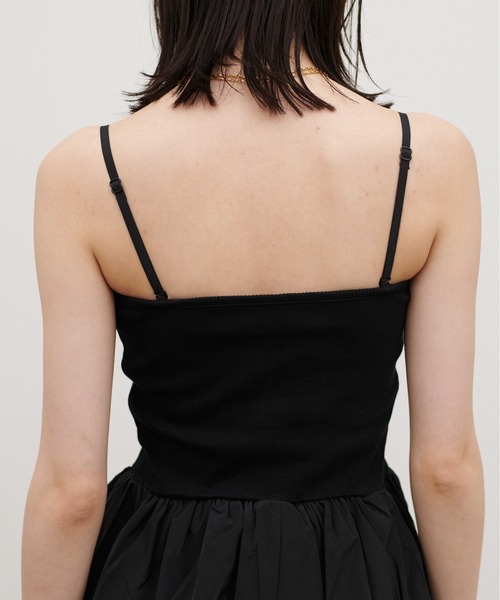 LARUTA（ラルータ）の「【LARUTA】［Web限定］カップ付き異素材バルーンキャミ（キャミソール・レディース・ホワイト系その他/ブラック/チャコールグレー/オフホワイト・FREE）」の14枚目の写真