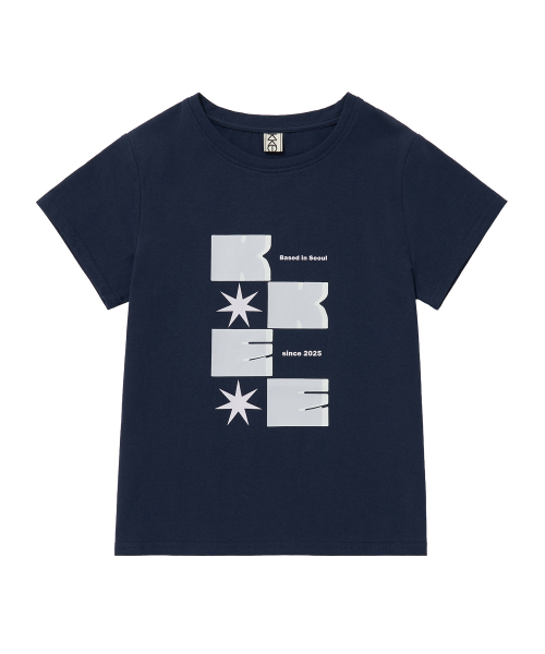 KKEEE（ケーケーイーイー）の「スターバックスプリンティング半袖Tシャツ(2カラー)（Tシャツ/カットソー・レディース・ネイビー/アイボリー・FREE）」の4枚目の写真