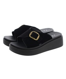【JB selection】ベルトアクセントスエードミュール厚底サンダル(210-63111)