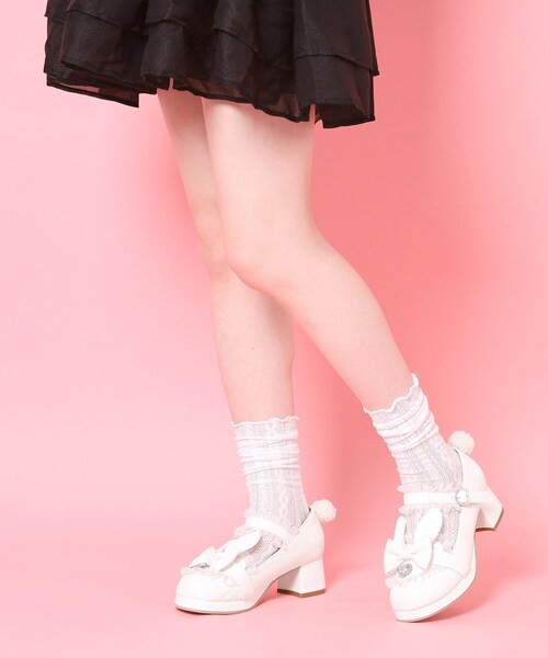 cs T&P(シーエスティーアンドピー)の「夢見るウサギパンプス(パンプス・レディース・ブラック/ブルー/ホワイト/ピンク系・S/M/L/LL)」の17枚目の写真