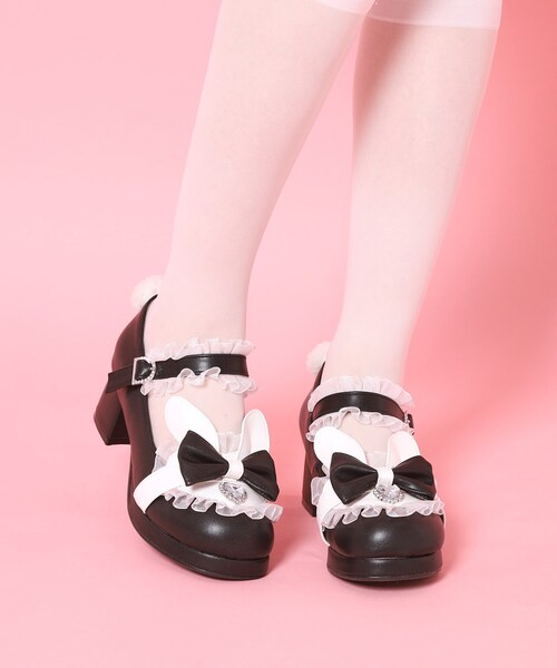 cs T&P(シーエスティーアンドピー)の「夢見るウサギパンプス(パンプス・レディース・ブラック/ブルー/ホワイト/ピンク系・S/M/L/LL)」の18枚目の写真