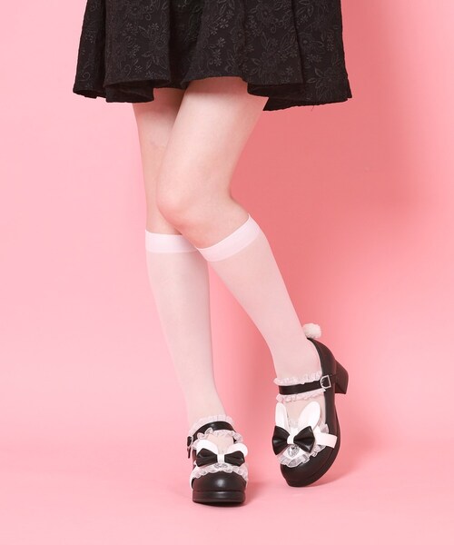 cs T&P(シーエスティーアンドピー)の「夢見るウサギパンプス(パンプス・レディース・ブラック/ブルー/ホワイト/ピンク系・S/M/L/LL)」の9枚目の写真