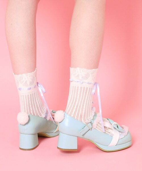 cs T&P(シーエスティーアンドピー)の「夢見るウサギパンプス(パンプス・レディース・ブラック/ブルー/ホワイト/ピンク系・S/M/L/LL)」の20枚目の写真