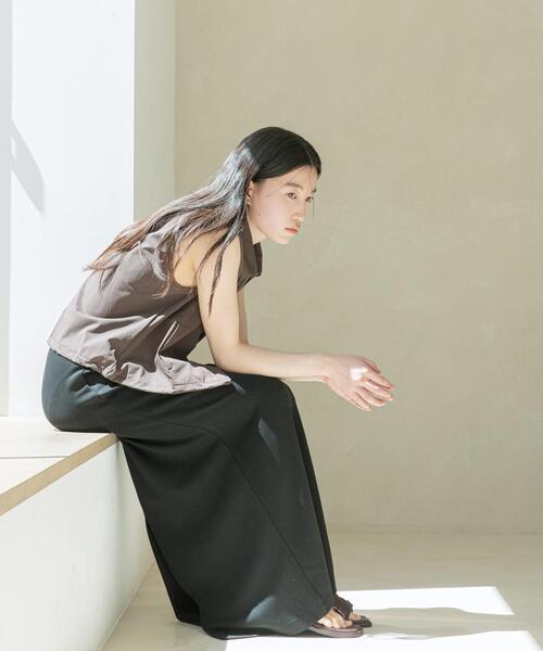 SENSE OF PLACE by URBAN RESEARCH(センスオブプレイスバイアーバンリサーチ)の「『撥水』SKINProof 撥水ドレープスカート(スカート・レディース・グレー/ブラック・ONE)」の5枚目の写真