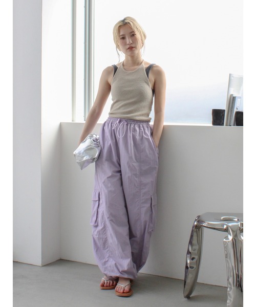 Ungrid(アングリッド)の「ルーズシルエットミリタリーパンツ(その他パンツ・レディース・グリーン/パープル/オフホワイト/チャコールグレー・FREE)」の5枚目の写真