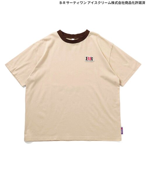 apres les cours（アプレレクール）の「【リンク】サーティワン Tシャツ(大人)（Tシャツ/カットソー・レディース・レインボー/ネイビー/ベージュ・MEDIUM）」の4枚目の写真