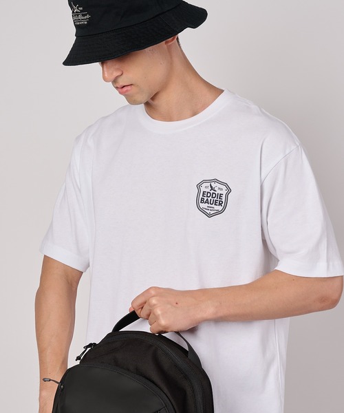 Eddie Bauer(エディーバウアー)の「エンブレムロゴ プリントTシャツ(Tシャツ/カットソー・メンズ・ホワイト/ブラック/ブルー/イエロー・XL/L/M/XXL/S)」の7枚目の写真
