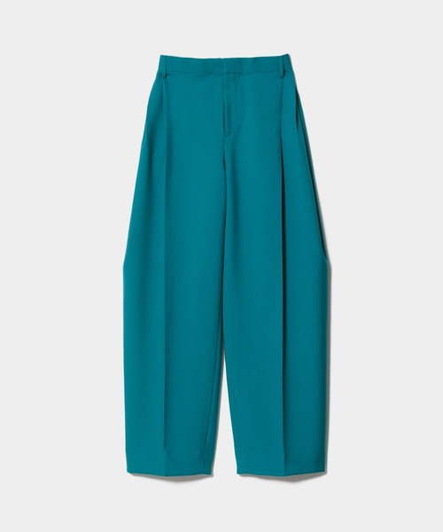 beautiful people(ビューティフルピープル)の「wool double cloth side tuck wide slacks(スラックス・レディース・ブルーグリーン・38/36)」の1枚目の写真