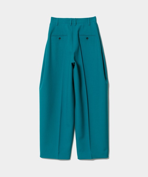 beautiful people(ビューティフルピープル)の「wool double cloth side tuck wide slacks(スラックス・レディース・ブルーグリーン・38/36)」の2枚目の写真