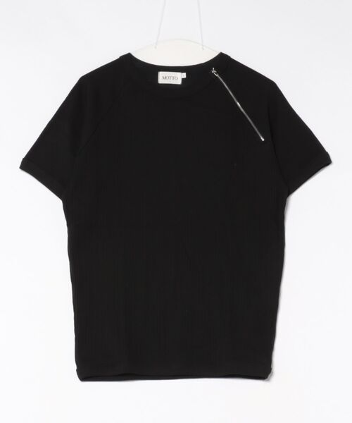 Chikashitsu +】side half zip t-shirt (4color) / 【チカシツプラス