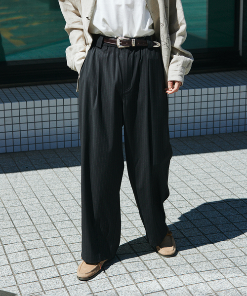 JOURNAL STANDARD（ジャーナルスタンダード）の「TRモダン ワイド スラックス（スラックス・メンズ・ブラック/グレー/スミクロ/ブラック系その他・SMALL/MEDIUM/LARGE）」の7枚目の写真