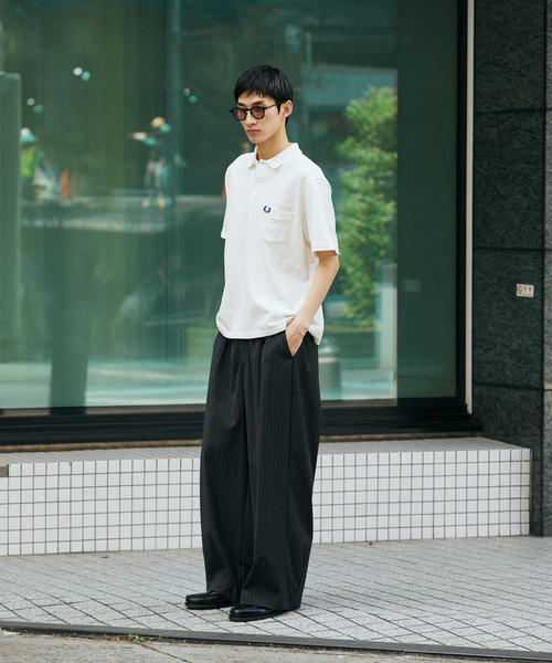 JOURNAL STANDARD（ジャーナルスタンダード）の「TRモダン ワイド スラックス（スラックス・メンズ・ブラック/グレー/スミクロ/ブラック系その他・SMALL/MEDIUM/LARGE）」の11枚目の写真