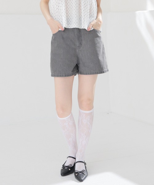 Honeys(ハニーズ)の「デニムショートパンツ(デニムパンツ・キッズ・ブルー系その他/ブルー系その他2/グレー・LL/S/150cm/L/M)」の8枚目の写真