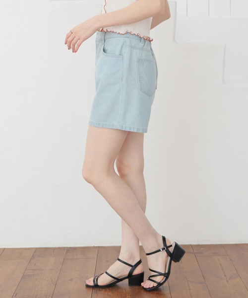 Honeys(ハニーズ)の「デニムショートパンツ(デニムパンツ・キッズ・ブルー系その他/ブルー系その他2/グレー・LL/S/150cm/L/M)」の19枚目の写真