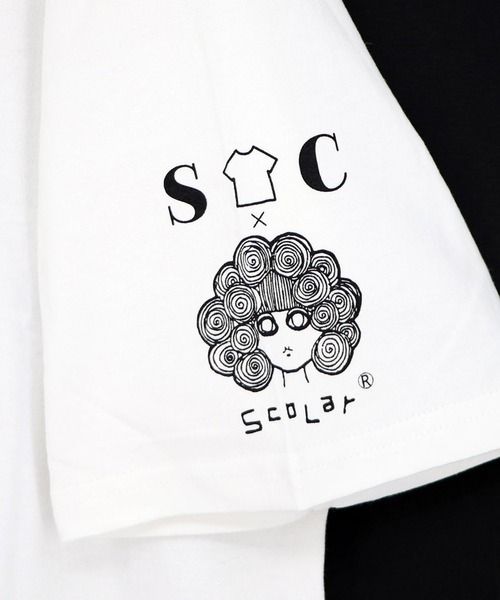 ScoLar（スカラー）の「ScoLar(スカラー) 頭の中はアイスクリームでいっぱい柄Tシャツ（Tシャツ/カットソー・レディース・オフホワイト/チャコールグレー・MEDIUM）」の4枚目の写真