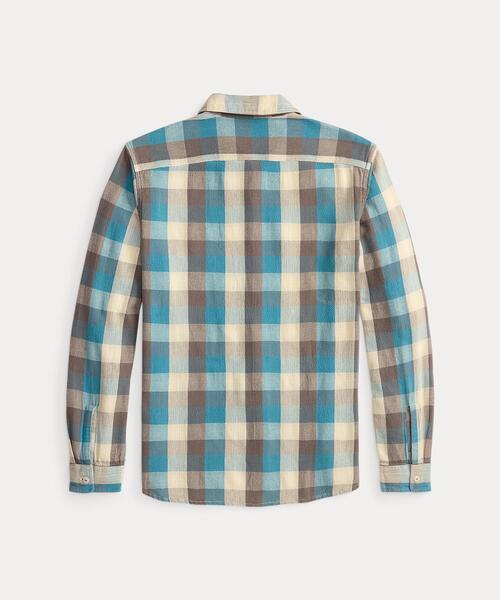 RRL(ダブル アール エル)の「チェック ツイル ワークシャツ(シャツ/ブラウス・メンズ・ブルー・S/XXL/XL/L/M)」の2枚目の写真