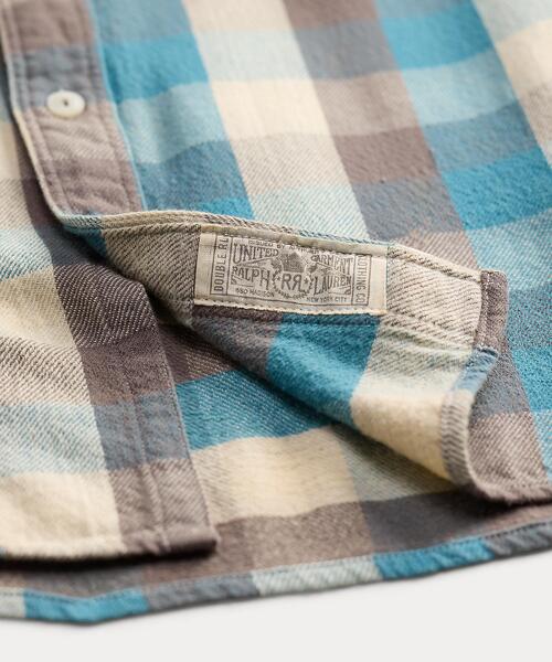 RRL(ダブル アール エル)の「チェック ツイル ワークシャツ(シャツ/ブラウス・メンズ・ブルー・S/XXL/XL/L/M)」の4枚目の写真