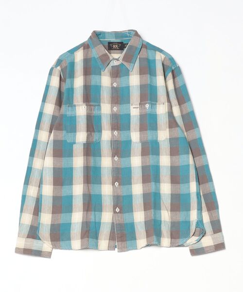 RRL(ダブル アール エル)の「チェック ツイル ワークシャツ(シャツ/ブラウス・メンズ・ブルー・S/XXL/XL/L/M)」の6枚目の写真