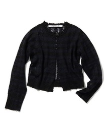 Thick Stripe Knit Cardigan