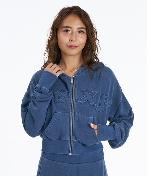 ROXY(ロキシー)の「ROXY/ロキシー ジップアップパーカー RZP264026(パーカー・レディース・ライム/ネイビー/グレー・S/M)」の3枚目の写真