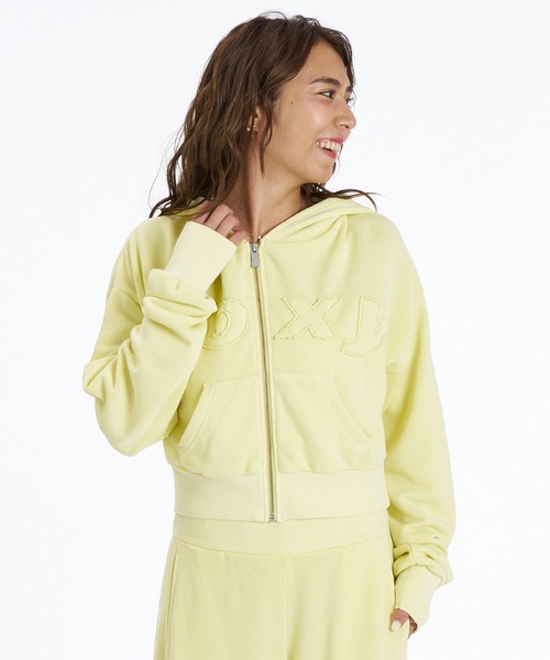 ROXY(ロキシー)の「ROXY/ロキシー ジップアップパーカー RZP264026(パーカー・レディース・ライム/ネイビー/グレー・S/M)」の1枚目の写真