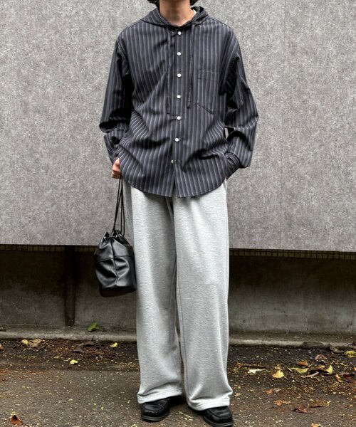 COLONY 2139（コロニートゥーワンスリーナイン）の「ストライプフードシャツ（シャツ/ブラウス・メンズ・ブラック/ベージュ・LARGE/MEDIUM）」の9枚目の写真