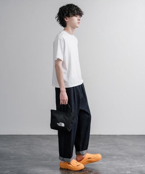 THE NORTH FACE（ザノースフェイス）の「THE NORTH FACE LOGO COTTON BAG S ミニトートロゴハンドバッグ（ハンドバッグ・メンズ・クリーム/ブラック/ダークオレンジ/ターコイズブルー・FREE）」の8枚目の写真