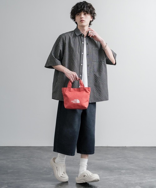 THE NORTH FACE（ザノースフェイス）の「THE NORTH FACE LOGO COTTON BAG S ミニトートロゴハンドバッグ（ハンドバッグ・メンズ・クリーム/ブラック/ダークオレンジ/ターコイズブルー・FREE）」の20枚目の写真