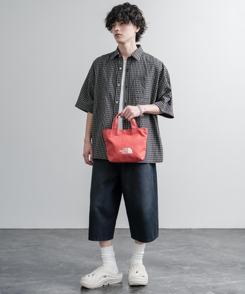 THE NORTH FACE（ザノースフェイス）の「THE NORTH FACE LOGO COTTON BAG S ミニトートロゴハンドバッグ（ハンドバッグ・メンズ・クリーム/ブラック/ダークオレンジ/ターコイズブルー・FREE）」の21枚目の写真