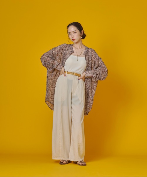terrace（テラス）の「アソート柄ロールアッププリントシャツ（シャツ/ブラウス・レディース・オフホワイト/アッシュブラウン/ブラック/レッド・FREE）」の16枚目の写真