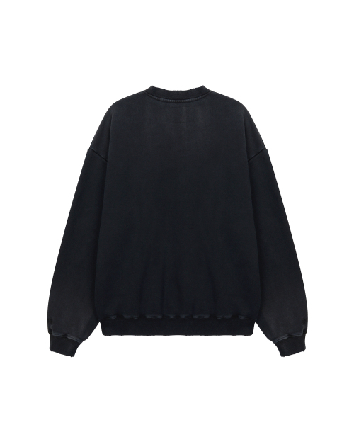 MTTIRE（マティレ）の「VTG WASHED HALF ZIP SWEATSHIRT / BLACK（スウェット・レディース・その他・L/XL/S/M）」の2枚目の写真