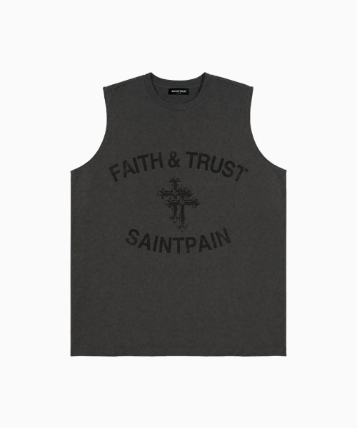 SAINTPAIN(セイントペイン)の「SPエアコットンフェイスアンドトラストスリーブレスチャコール(Tシャツ/カットソー・レディース・その他・MEDIUM/LARGE)」の1枚目の写真