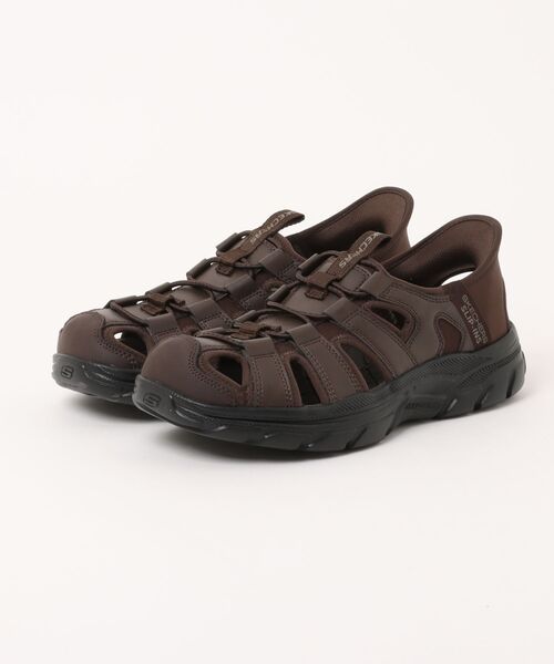 SKECHERS(スケッチャーズ)の「【SKECHERS】スケッチャーズ Slip-ins:REVOLTED - VARTAN(スリップインズ:レボルテッド - ヴァータン)205182(サンダル・メンズ・ブラック/チョコ・25.0cm/26.0cm/27.0cm/28.0cm)」の2枚目の写真