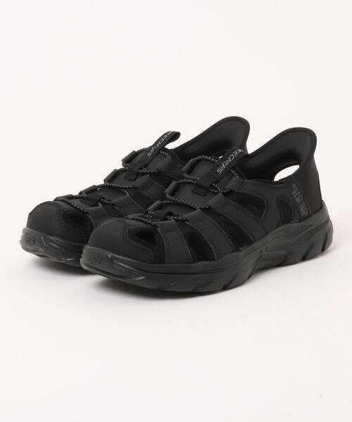 SKECHERS(スケッチャーズ)の「【SKECHERS】スケッチャーズ Slip-ins:REVOLTED - VARTAN(スリップインズ:レボルテッド - ヴァータン)205182(サンダル・メンズ・ブラック/チョコ・25.0cm/26.0cm/27.0cm/28.0cm)」の1枚目の写真